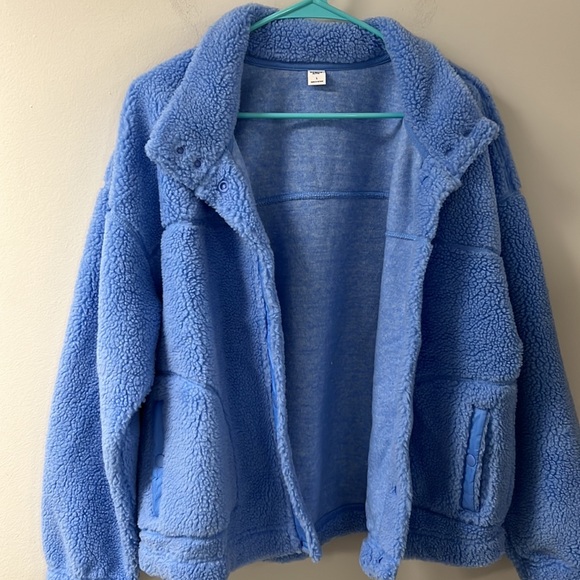 Old Navy Jackets & Coats Nwt Blue Sherpa Jacket From Old Navy